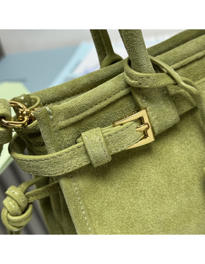 Borsa a mano Prada Bonnie mini in pelle scamosciata PRADA