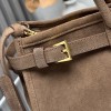 Borsa a mano Prada Bonnie large in pelle scamosciata PRADA