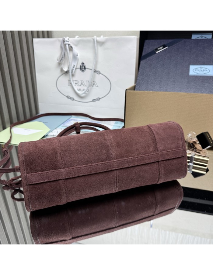Borsa a mano Prada Bonnie medium in pelle scamosciata PRADA