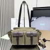 Borsa shopping Prada Route large in canvas e pelle PRADA