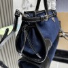 Borsa a mano Prada Bonnie medium in denim e pelle PRADA