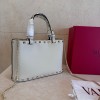 Mini Borsa Shopping Rockstud In Vitello Granato VALENTINO