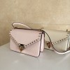 Borsa Piccola A Tracolla Rockstud In Vitello Granato VALENTINO