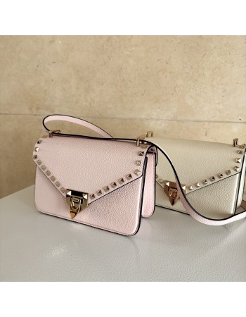 Borsa Piccola A Tracolla Rockstud In Vitello Granato VALENTINO