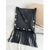 Borsa A Spalla Nellcôte In Pelle Con Frange VALENTINO