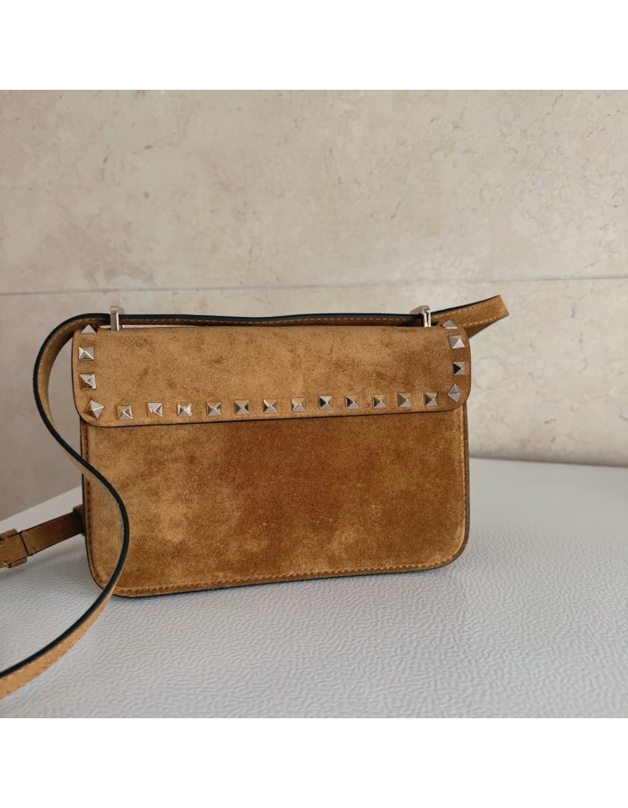 Borsa Piccola A Tracolla Rockstud In Suede VALENTINO