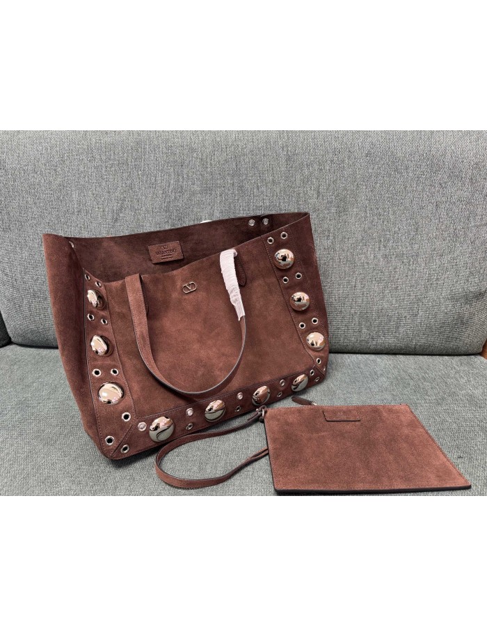 Borsa Shopping Media Nellcôte In Suede VALENTINO