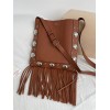 Borsa A Spalla Nellcôte In Pelle Con Frange VALENTINO