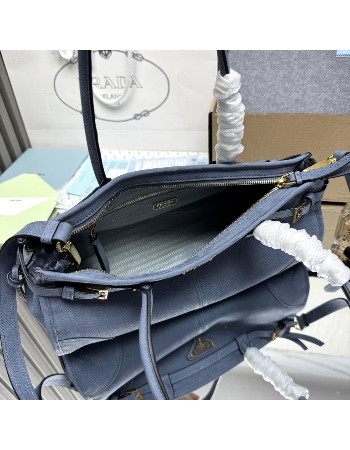 Borsa a mano Prada Bonnie medium in pelle nabuk PRADA