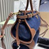 Borsa a mano Prada Bonnie medium in denim e pelle PRADA