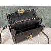 Borsa Piccola A Tracolla Rockstud In Vitello Granato VALENTINO