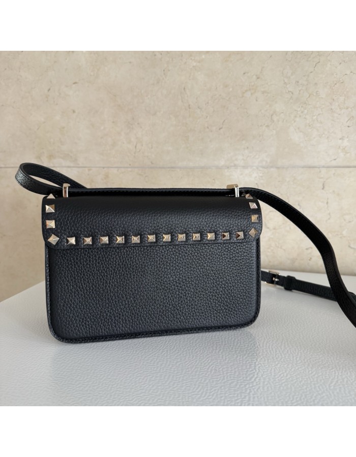 Borsa Piccola A Tracolla Rockstud In Vitello Granato VALENTINO