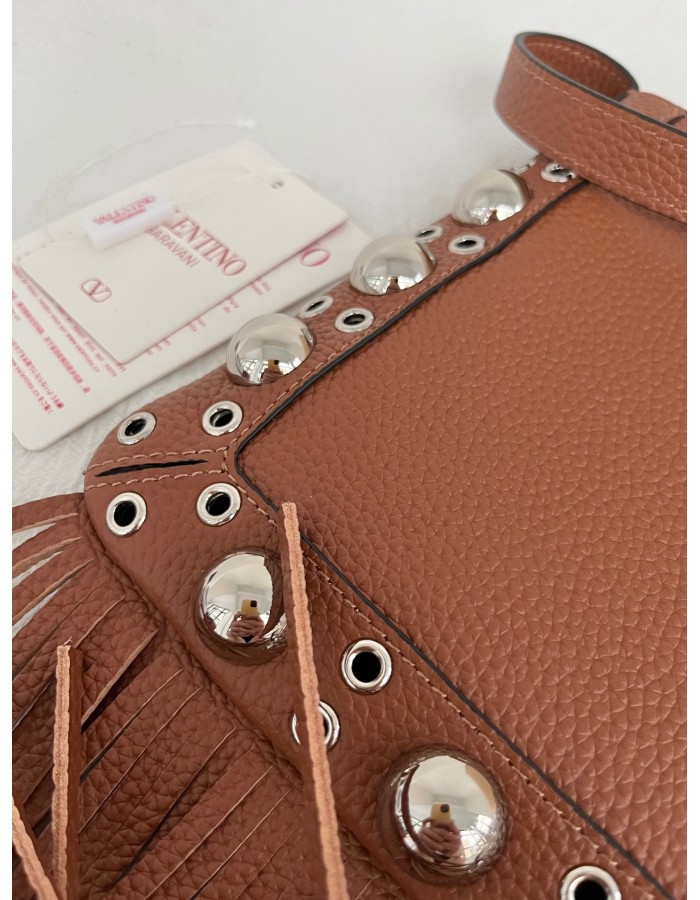 Borsa A Spalla Piccola  Nellcôte In Pelle Con Frange VALENTINO