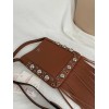 Borsa A Spalla Piccola  Nellcôte In Pelle Con Frange VALENTINO