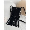 Borsa A Spalla Piccola  Nellcôte In Suede Con Frange VALENTINO