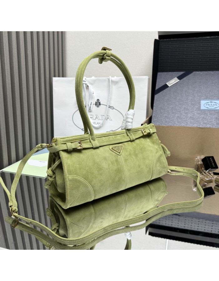 Borsa a mano Prada Bonnie medium in pelle scamosciata PRADA
