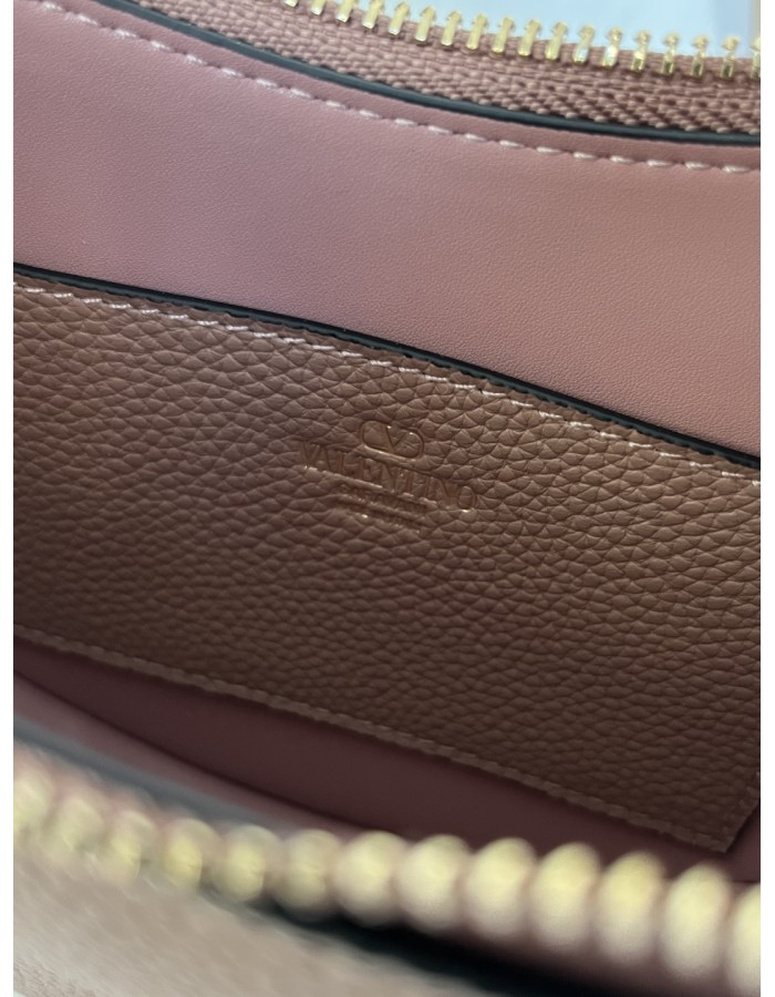 Mini Borsa Hobo Rockstud In Vitello Granato VALENTINO