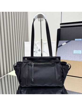 Borsa shopping Prada Route large in canvas e pelle PRADA