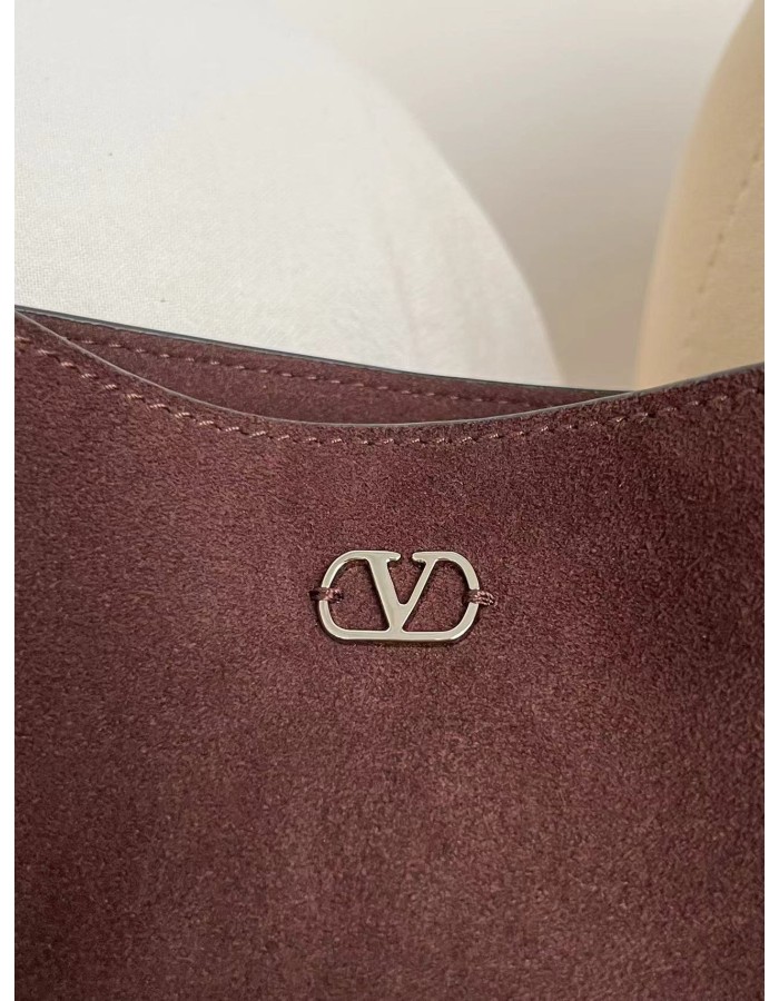 Borsa A Spalla Piccola  Nellcôte In Suede Con Frange VALENTINO