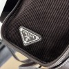 Borsa a mano Prada Bonnie large in velluto a coste e pelle PRADA