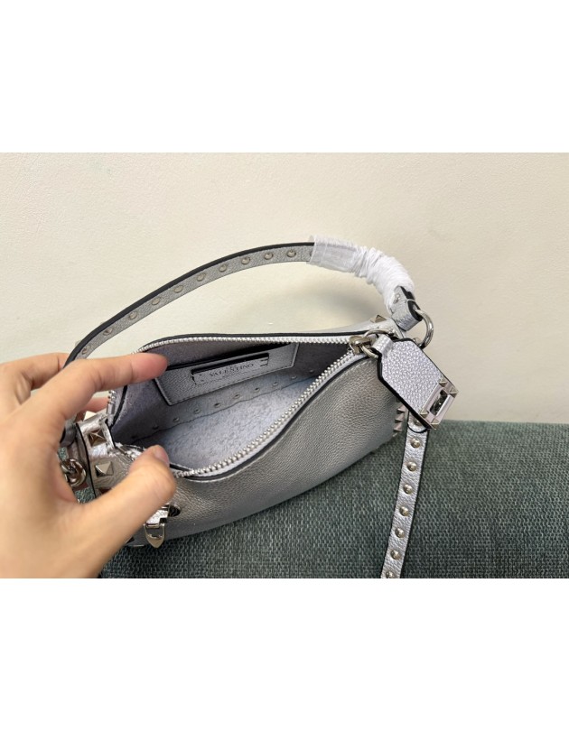 Borsa Piccola A Tracolla Rockstud In Vitello Laminato VALENTINO