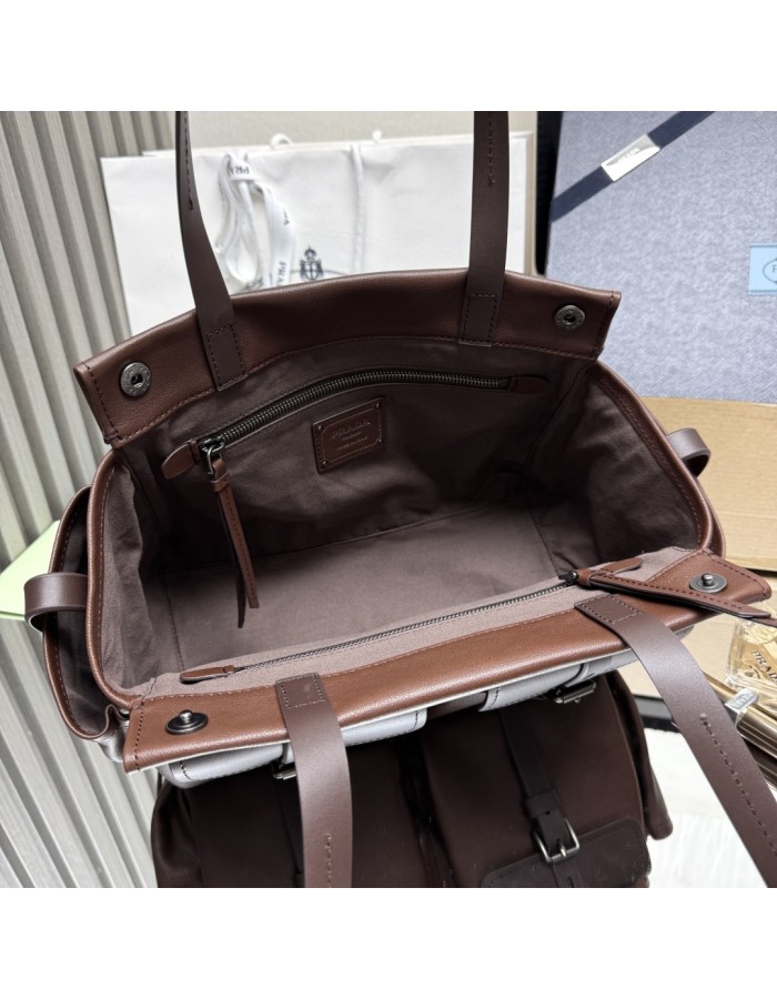 Borsa shopping Prada Route medium in pelle PRADA
