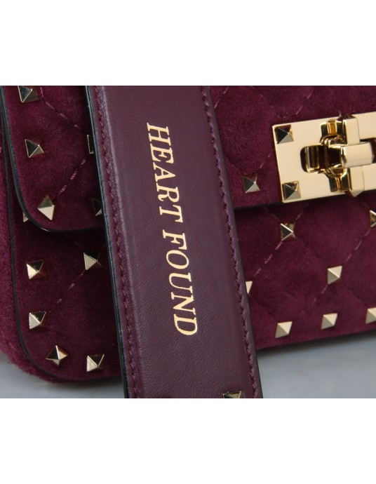 Borsa Piccola Rockstud Spike In Suede VALENTINO