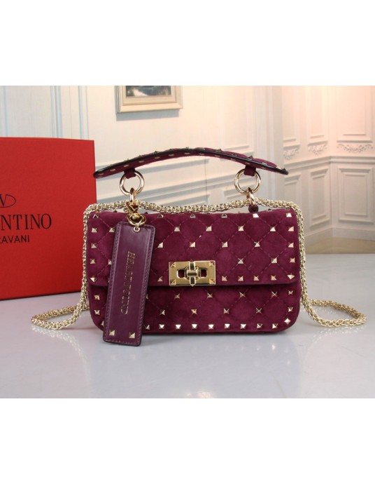 Borsa Piccola Rockstud Spike In Suede VALENTINO