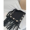 Borsa A Spalla Nellcôte In Pelle Con Frange VALENTINO