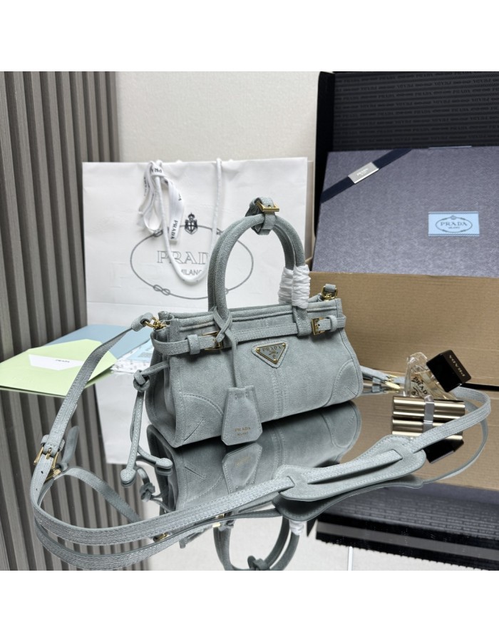 Borsa a mano Prada Bonnie mini in pelle scamosciata PRADA