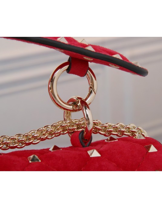 Borsa Piccola Rockstud Spike In Suede VALENTINO