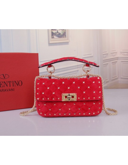 Borsa Piccola Rockstud Spike In Suede VALENTINO