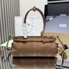 Borsa a mano Prada Bonnie medium in pelle nabuk PRADA